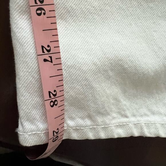 Agolde Broken Waistband Jeans In Milkshake White Size 32 - Picture 12 of 14